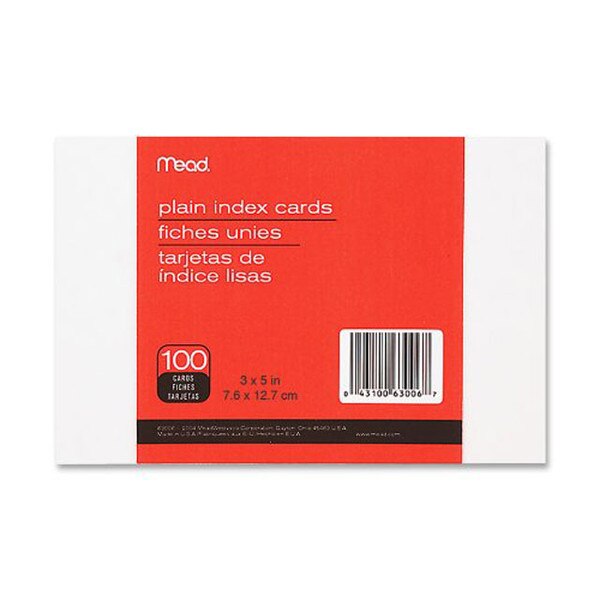 Mead® Plain Index Cards 3 x 5